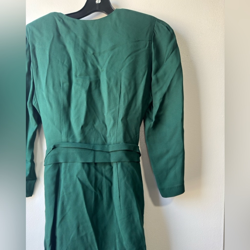 Sandro Elegant Green Wrap Mini Dress - Picture 8 of 15